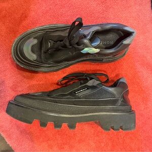 Rombaut Black Lug Sole Shoes